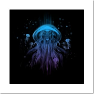 alien jellyfish Posters and Art